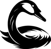 Swan - Black and White Isolated Icon - illustration vector