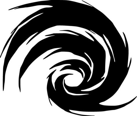 Tornado, Minimalist and Simple Silhouette - illustration