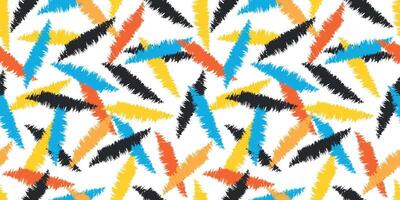 Abstract brush paint seamless pattern. Colorful scribble dye painting. Fashionable template for design, textile, banner, cover vector