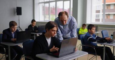 Future Programmer Studying In School, Programming Courses For School Students, Teen and Teacher video