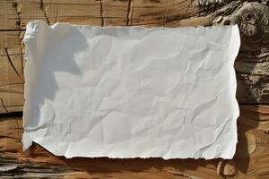 Thin Blank paper sheet. Generate Ai photo