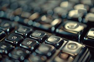 Close up photography of black push buttons on keyboard photo