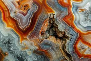 Abstract patterns of natural agate stone texture photo