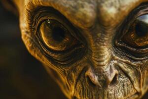 Irregular Alien face. Generate Ai photo