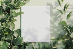 Unadorned Blank greeting card. Generate Ai photo