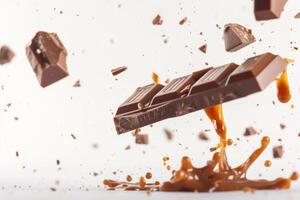 Chocolate explosion with caramel drizzle photo