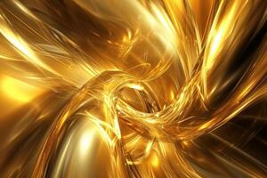 Metallic Abstract geometric golden wall. Generate Ai photo