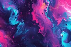 Eye-catching Abstract neon wave. Generate Ai photo