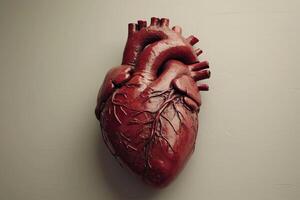 Expressive Artist anatomic heart. Generate Ai photo