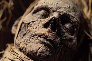 Decayed Ancient mummy. Generate Ai photo