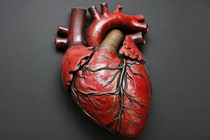 Remarkable Extreme anatomic heart. Generate Ai photo