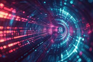 Luminous Abstract futuristic background. Generate Ai photo