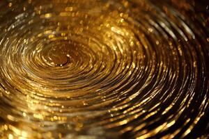 Mysterious Abstract gold splash. Generate Ai photo