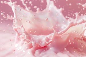 Pink liquid splash abstract background photo