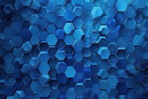 Abstract blue hexagonal pattern background photo