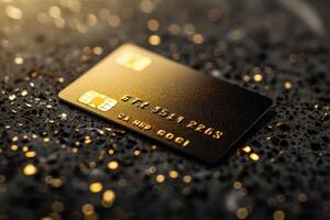 Coveted Black friday gold card. Generate Ai photo