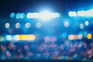 Vibrant blurred lights with bokeh effect for backdrop photo
