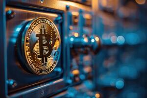 Impenetrable Bitcoin storage security. Generate Ai photo
