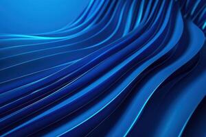 Elegant flowing blue lines creating a dynamic abstract wave pattern photo