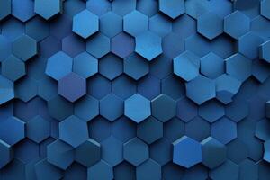 Abstract blue hexagonal pattern background photo