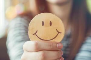 Smile symbol for positivity and happiness photo