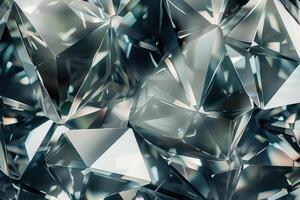 Digital image of a 3d crystal structure with a focus on geometric shapes and reflections photo