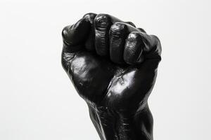 Assertive Black hand fist clenched. Generate Ai photo