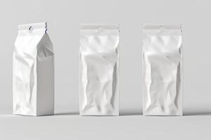 Cubic Blank milk package box. Generate Ai photo