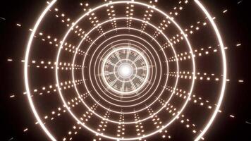Abstract Texture Effect of Glowing Geometric Light Tunnel VJ Loop video