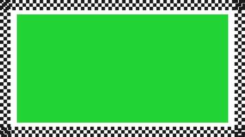 Black and White Green Screen Animated Border, Motion Graphics Asset for Design, Streaming and Channels. video