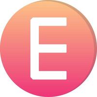 Capital E Icon vector