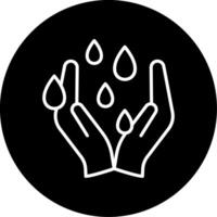 Sweaty Hands Circle Icon vector