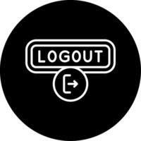 Logout Circle Icon vector
