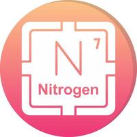 Nitrogen Circle Icon vector