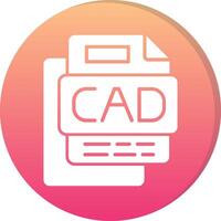 CAD File Circle Icon vector