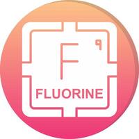 Fluorine Circle Icon vector