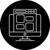 Website Template Circle Icon vector