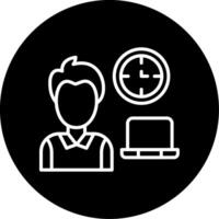 Working Hours Circle Icon vector