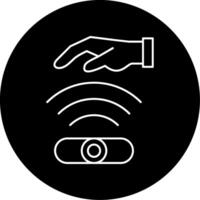 Hand Sensor Circle Icon vector