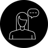 Virtual Assistant Circle Icon vector