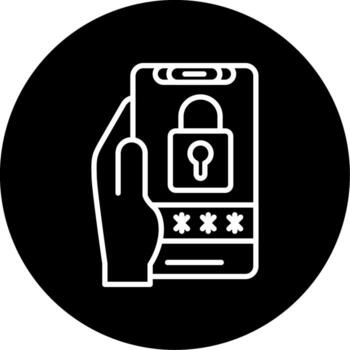 alfiler código circulo icono vector