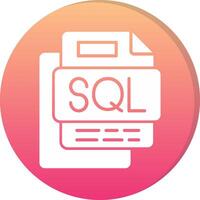 SQL File Circle Icon vector