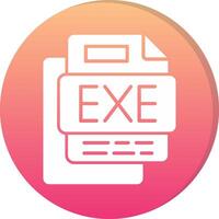EXE File Circle Icon vector