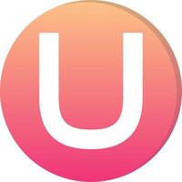 Capital U Icon vector
