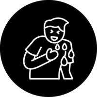 Hemoptysis Circle Icon vector