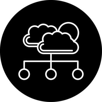 Cloud Circle Icon vector