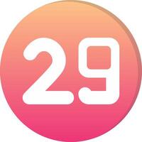 Twenty nine Circle Icon vector