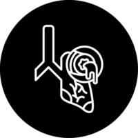 Bronchiectasis Circle Icon vector