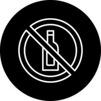 No Alcohol Circle Icon vector