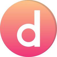 Small d Icon vector